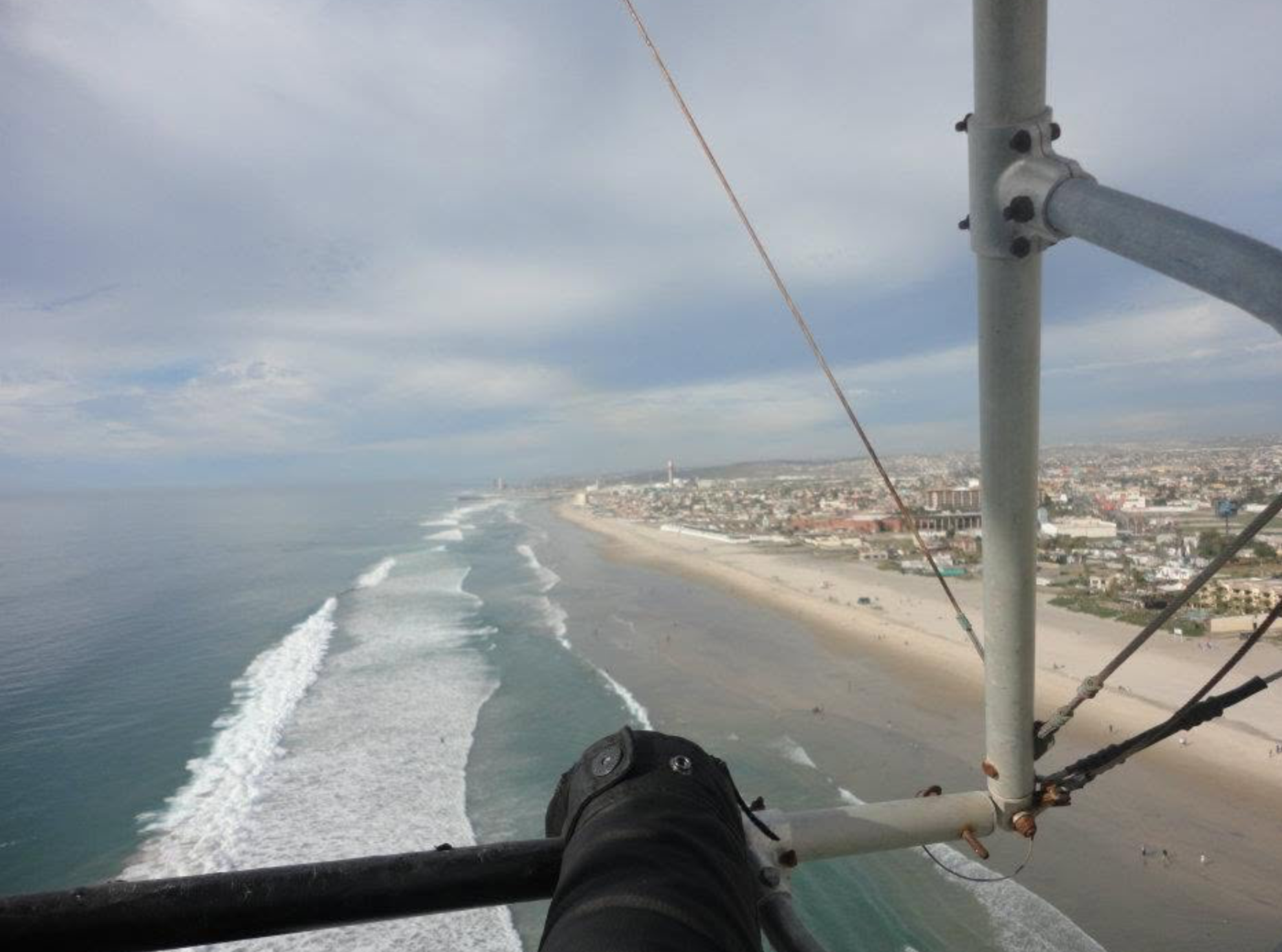 Costa de Rosarito vista desde el ultraligero